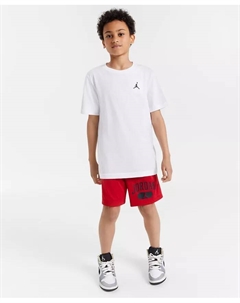 Футболка с вышитым логотипом Big Boys Jumpman Air и шорты с сетчатым принтом, красный Jordan