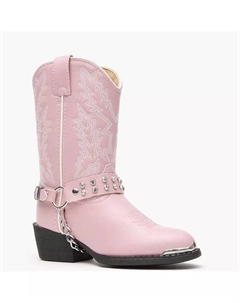 Детские ботинки в стиле вестерн со стразами Lil' Pink, розовый Durango