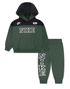 Комплект из двух предметов спортивной одежды для мальчиков: джемпер и брюки из ПЭ-блоков, зеленый Nike