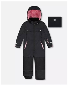 Комбинезон Teknik для девочек, черный с розовым - Малыши|Дети Deux par deux