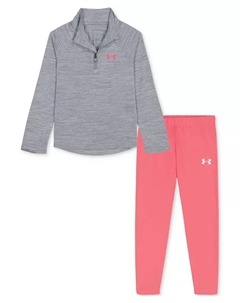 Комплект из 2 предметов: толстовка с молнией 1/4 и леггинсы Twist Tech для малышей и маленьких девочек, мультиколор Under armour