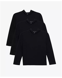 Комплект из 3 базовых футболок с капюшоном и длинным рукавом для детей и мальчиков, черный Xray