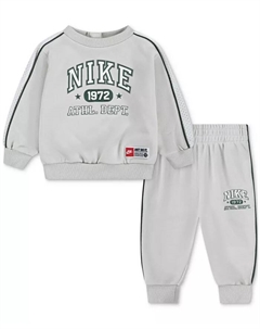 Комплект из 2 предметов: толстовка с круглым вырезом и штаны для мальчиков, черный Nike