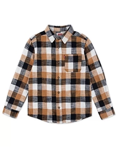 Рубашка из фланели с длинным рукавом Big Boys Buffalo в клетку, черный Levi's®