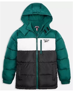 Промо-куртка с длинным рукавом для больших мальчиков в стиле колор-блок, зеленый Reebok