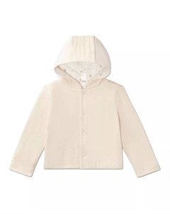 Двусторонняя стеганая куртка с капюшоном из хлопка с принтом звезд для мальчиков или девочек, белый Memoi