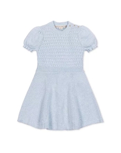 Платье-свитер из органического материала с рукавами-фонариками для маленьких и больших девочек, синий Hope & henry