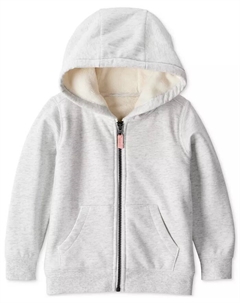 Куртка на молнии с длинными рукавами и капюшоном для девочек-малышей, серый Carter`s