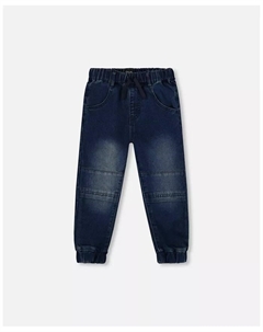 Брюки-джоггеры из французского терри для малышей, темно-синие, джинсовые - для малышей, синий Deux par deux