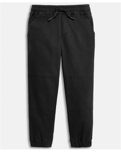 Твиловые брюки-джоггеры с завязками для малышей, черный Epic threads