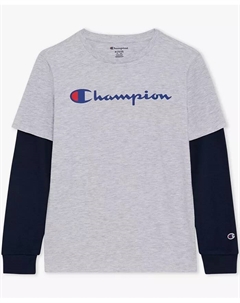 Футболка с многослойным принтом Big Boys, серый Champion