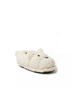 Тапочки с изображением животных Emery Critter с закрытой спинкой для девочек, коричневый/бежевый Dearfoams