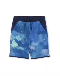 Плавки-шорты Hydroliner для мальчиков, устойчивые к хлору, мультиколор Lands' end