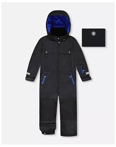 Комбинезон Teknik для мальчиков, однотонный, черный - для малышей|детей Deux par deux