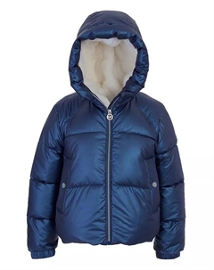 Куртка-пуховик с капюшоном для малышей и маленьких девочек, синий Michael kors