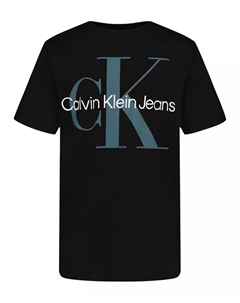 Футболка с коротким рукавом и логотипом-монограммой Big Boys, черный Calvin klein