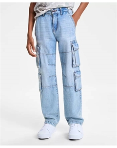 Мешковатые джинсовые брюки-карго для мальчиков, синий Abercrombie kids