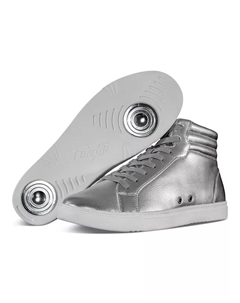 Детские серебристые высокие кроссовки, серебряный Fuego