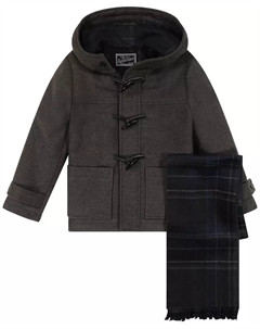 Комплект из двух предметов: пальто и шарф с застёжкой-молнией для малышей и мальчиков, серый S rothschild & co