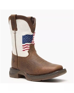 Детские ботинки Lil' Rebel от Distressed Flag Western Boot, коричневый Durango