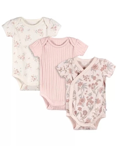 Комплект из 3 боди для мальчиков, розовый Just born