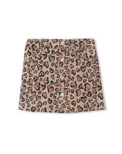 Джинсовая юбка-шорты для девочек, коричневый/бежевый Lands' end