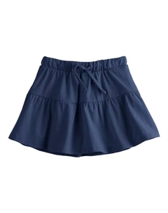 Детская трикотажная юбка-шорты для девочек с ярусами, цвет river navy Jumping beans