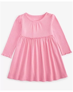 Платье-ажур с длинными рукавами для девочек, розовый First impressions