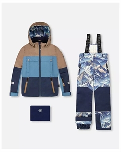 Комбинезон-двойка Teknik Blue Mountains для мальчиков – для малышей|детей, синий Deux par deux