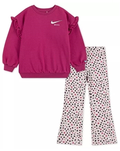 Комплект из двух предметов для маленьких девочек: топ и леггинсы с принтом по всей поверхности, мультиколор Nike