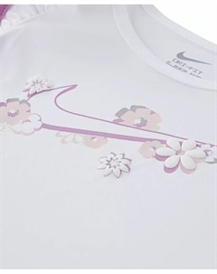 Комплект из 2 предметов: футболка с оборками на рукавах, логотип и шорты для малышей и маленьких девочек, мультиколор Nike