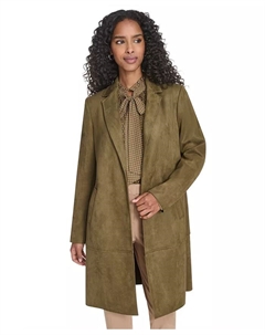 Женская замшевая кофта с длинным рукавом, зеленый Tommy hilfiger