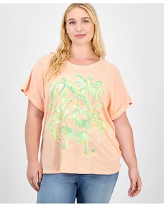 Футболка Trendy Plus с короткими рукавами и отворотами, оранжевый Democracy