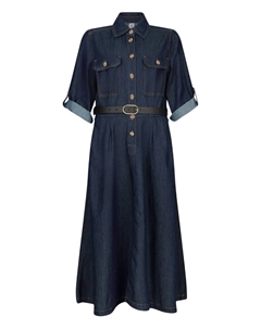 Платье-рубашка из денима, синий Liu jo