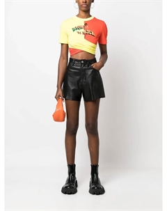 Укороченный топ с логотипом, красный Dsquared2