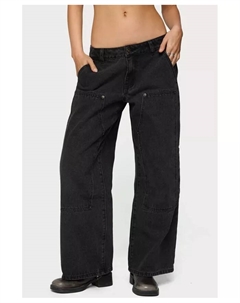 Женские джинсы Ayla с низкой талией Carpenter, черный Edikted