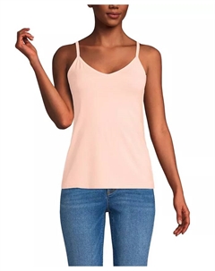 Женская охлаждающая майка с V-образным вырезом, розовый Lands' end