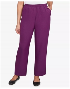 Брюки Petite Poly Medium, фиолетовый Alfred dunner