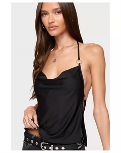 Женский топ Bella Cowl Neck Halter, черный Edikted