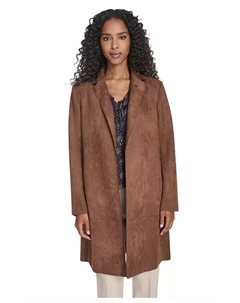 Женская замшевая кофта с длинным рукавом, коричневый Tommy hilfiger