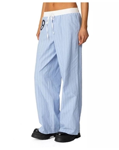 Женские брюки Erez с контрастной талией в полоску, синий Edikted