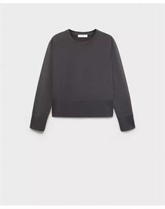 Женская струящаяся хлопковая толстовка, серый Mango