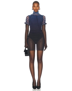 3d Collar Short Платье, Black, Navy, & Light Blue Jean paul gaultier
