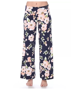 Брюки палаццо с цветочным принтом, оранжевый White mark