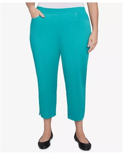 Брюки-капри больших размеров Nantucket Tailored Tulip Hem, зеленый Alfred dunner