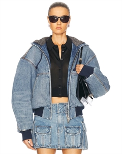 Рабочая куртка на молнии, Classic Worn Indigo Alexander wang