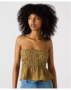 Женский топ Cambria без бретелек с баской и сборками, зеленый Steve madden