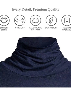 Женская легкая водолазка из джерси с длинным рукавом для высоких женщин, синий Lands' end