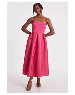 Женское платье-бандо Scuba Foam Skater, розовый Quiz