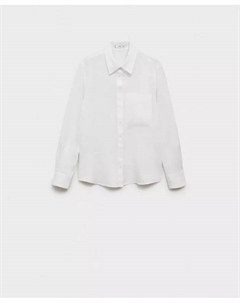 Женская льняная рубашка, коричневый/бежевый Mango